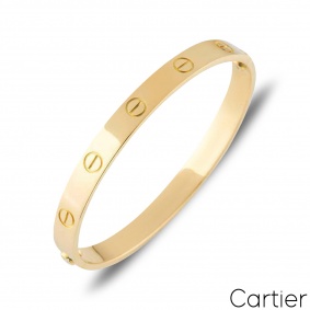 Cartier Yellow Gold Plain Love Bracelet Size 20 B6035520